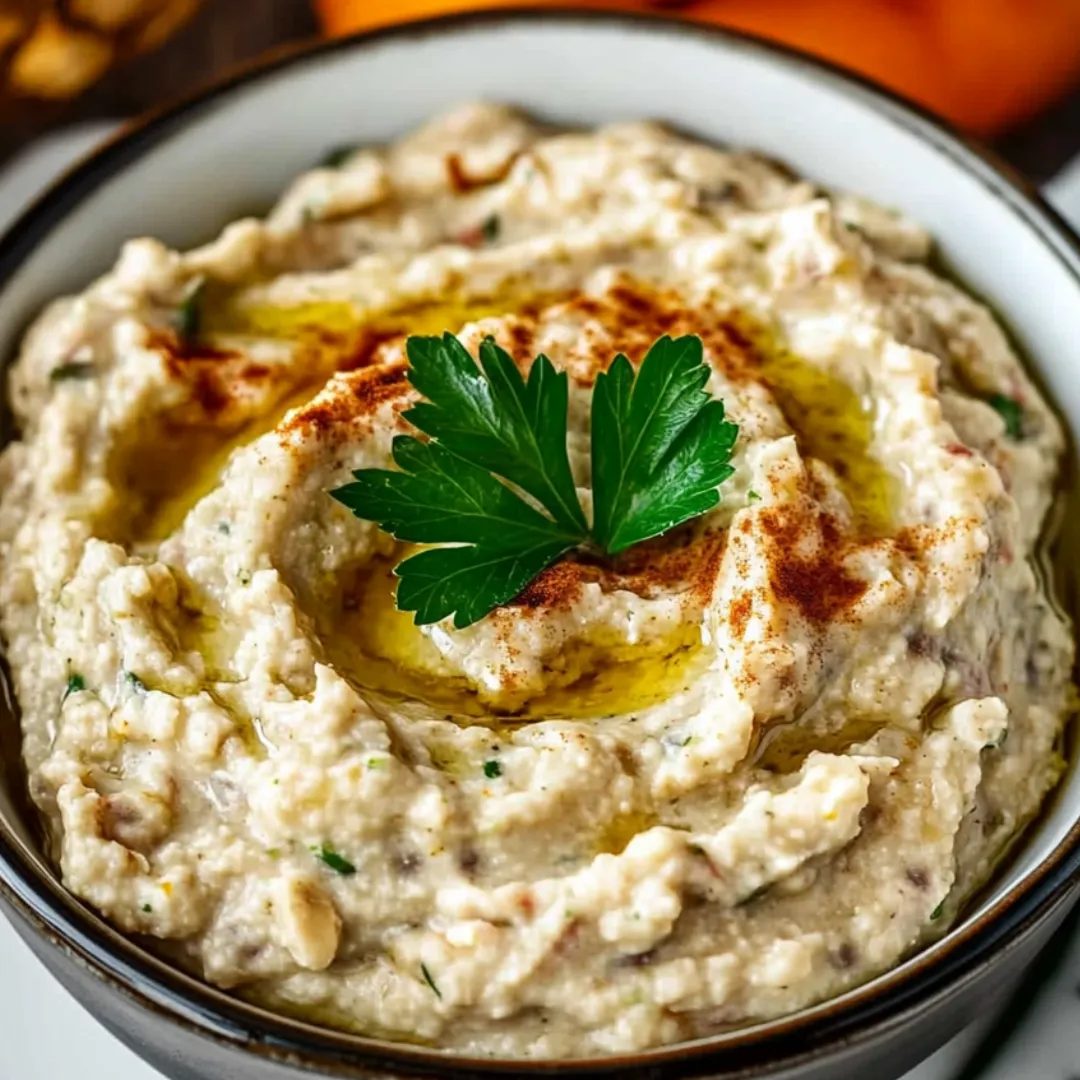 Baba ganoush z pieczonego bakłażana - kremowy dip z tahini, który następnego dnia smakuje jeszcze lepiej niż od razu