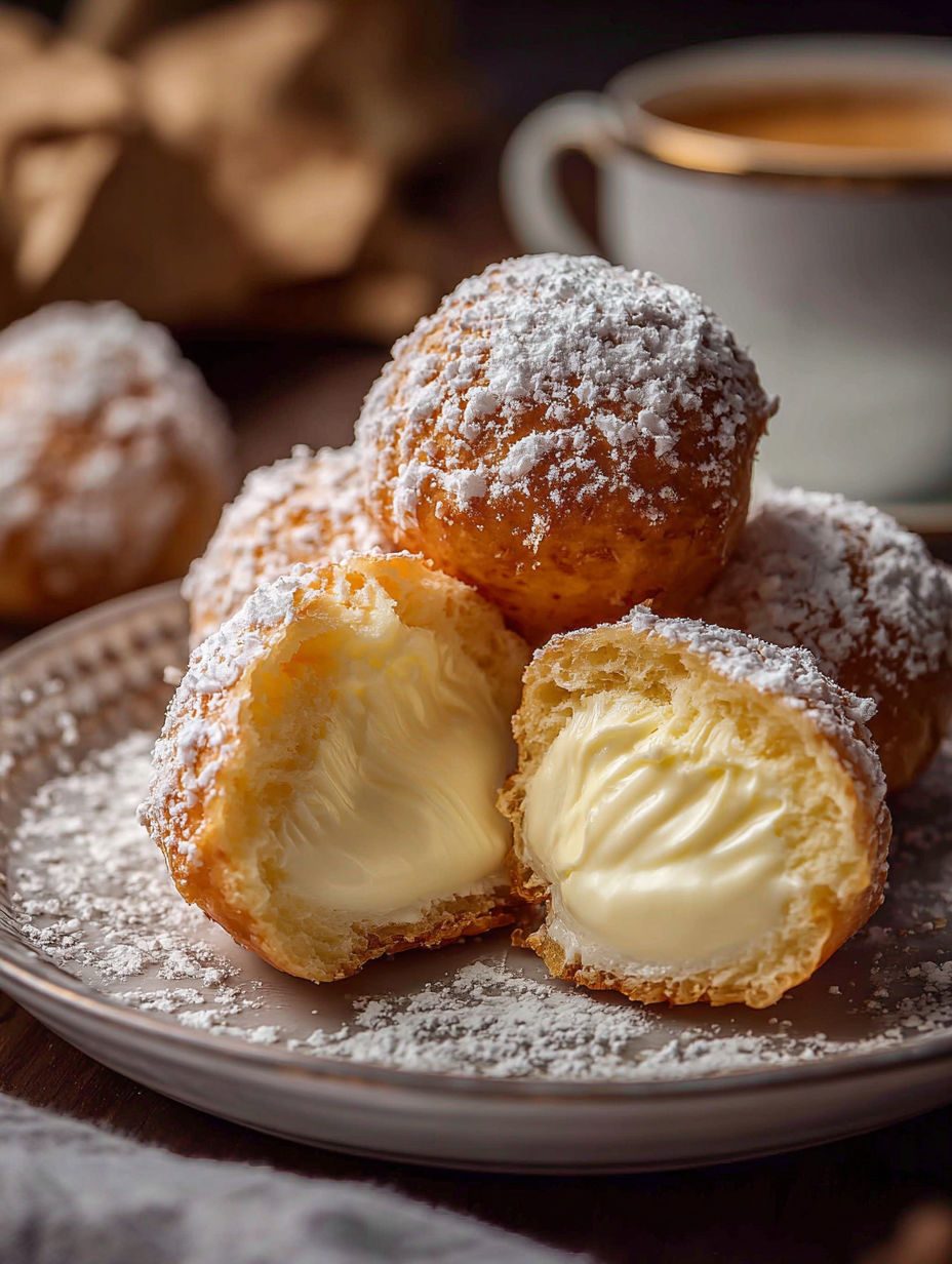 Bomboloni z waniliowym budyniem - włoskie pączki smażone na złoto, u mnie znikają jeszcze zanim ostygną
