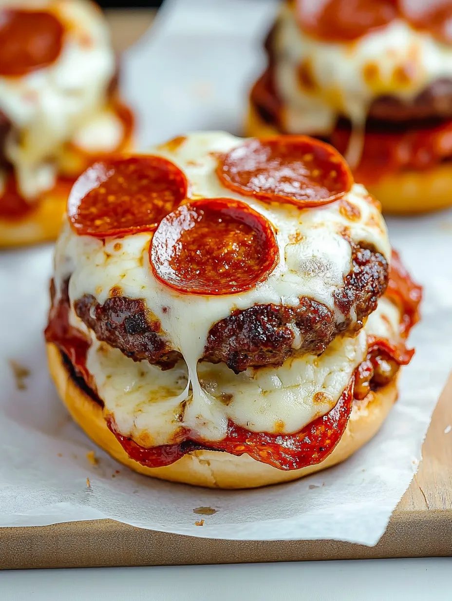 Burger pizza z mozzarellą i salami - cała pizza schowana w bułce, u mnie w domu piątkowy wieczór wygląda tylko tak