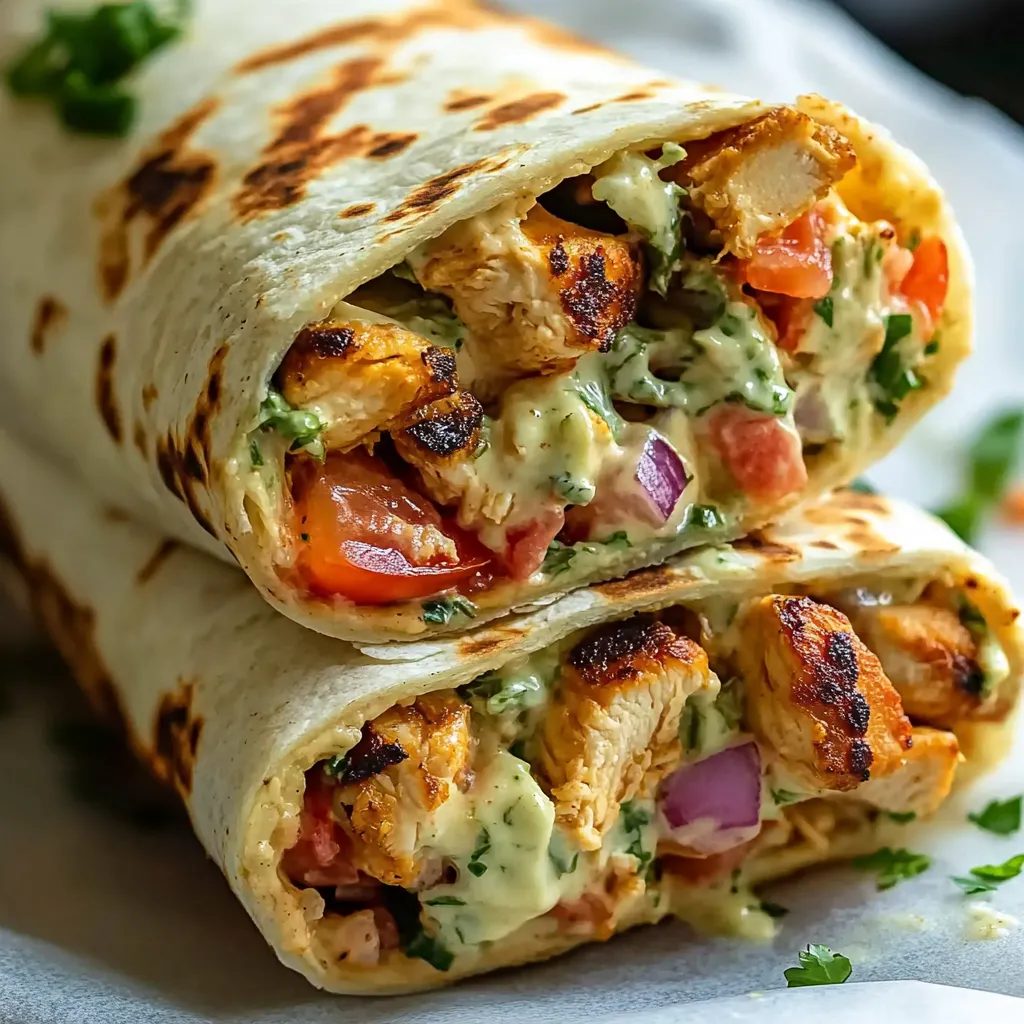 Burrito z kurczakiem chipotle i kremowym sosem - podsmażam je na koniec, żeby tortilla chrupała i nic z nadzienia nie wypadło