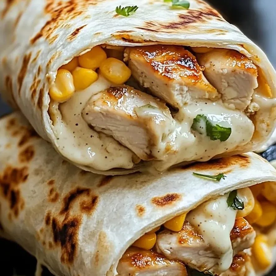Burrito z kurczakiem i kukurydzą - podpiekam je na sucho na patelni, żeby ser w środku się rozpłynął, i znikają w kwadrans