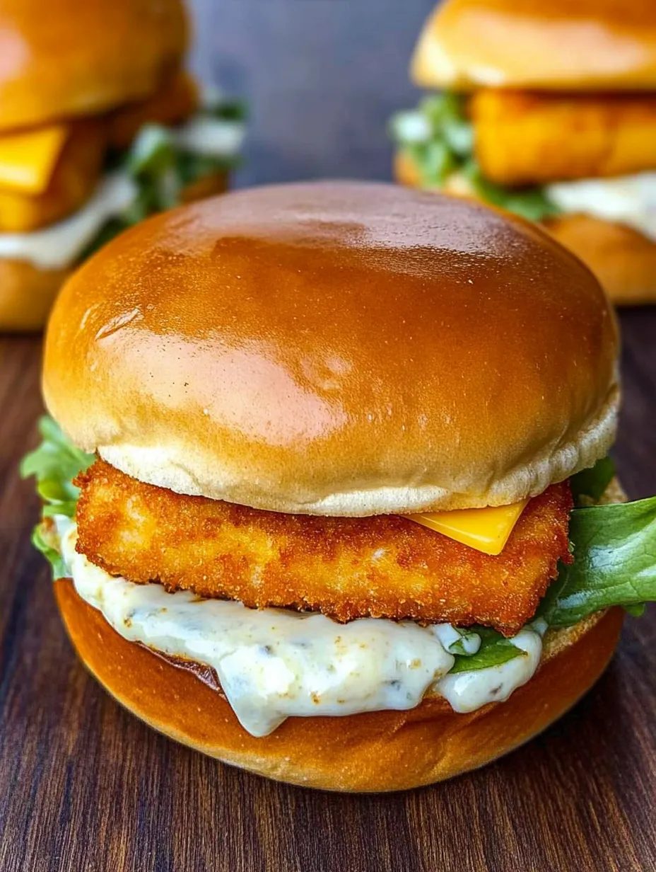 Chrupiąca kanapka z rybą i serem cheddar - domowy fish burger, przy którym ten z okienka można sobie darować