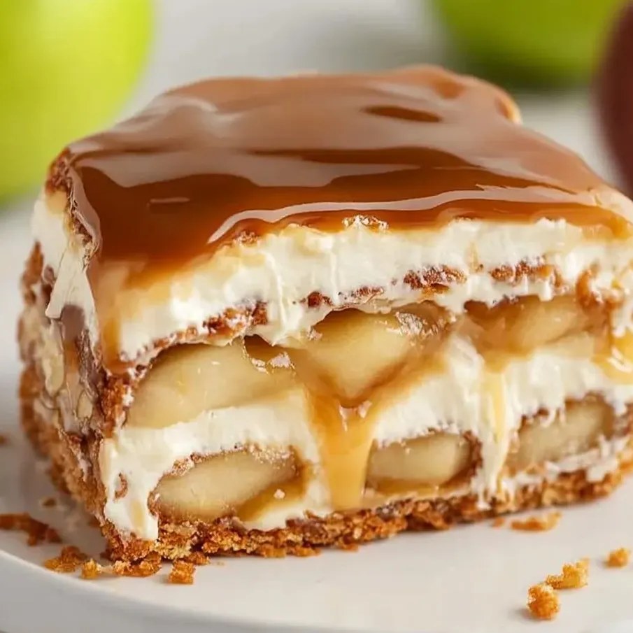 Ciasto na zimno z jabłkami w karmelu figowym