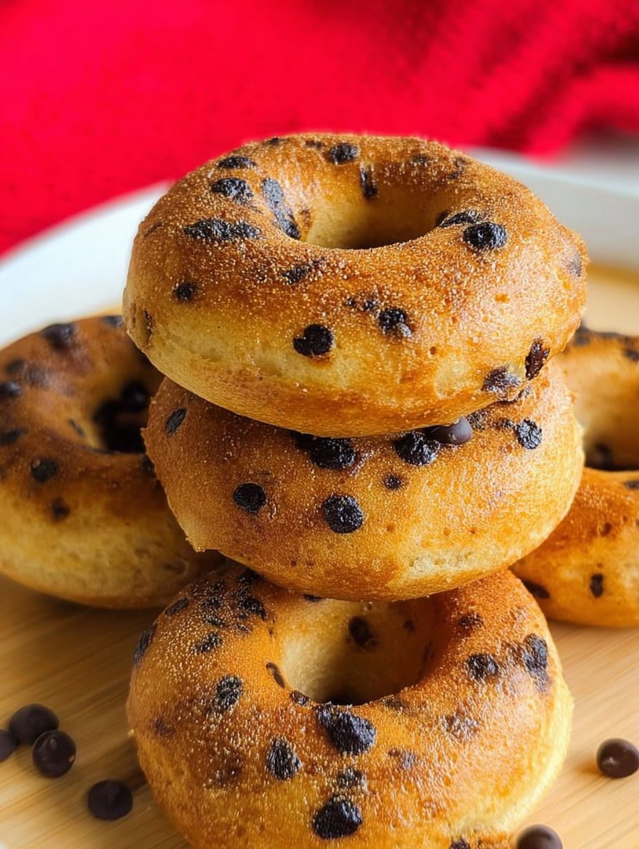 Donuty naleśnikowe z czekoladą - pieczone w 15 minut z mieszanki na naleśniki, bez wyrabiania i bez smażenia