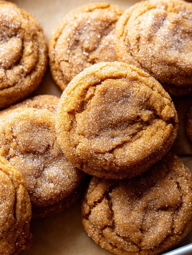 Dyniowe snickerdoodle w cynamonowym cukrze - na zrumienionym maśle, miękkie w środku i gotowe w niecałe czterdzieści minut