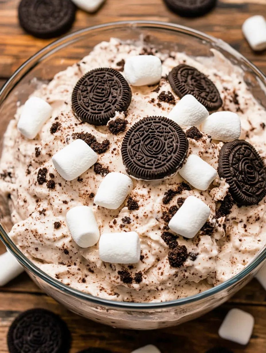 Fluff Oreo bez pieczenia - kremowy deser z serka, bitej śmietany i pianek, gotowy w kwadrans i zjedzony jeszcze szybciej