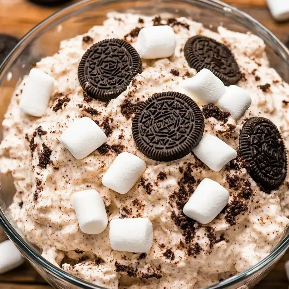 Fluff Oreo bez pieczenia - kremowy deser z serka, bitej śmietany i pianek, gotowy w kwadrans i zjedzony jeszcze szybciej