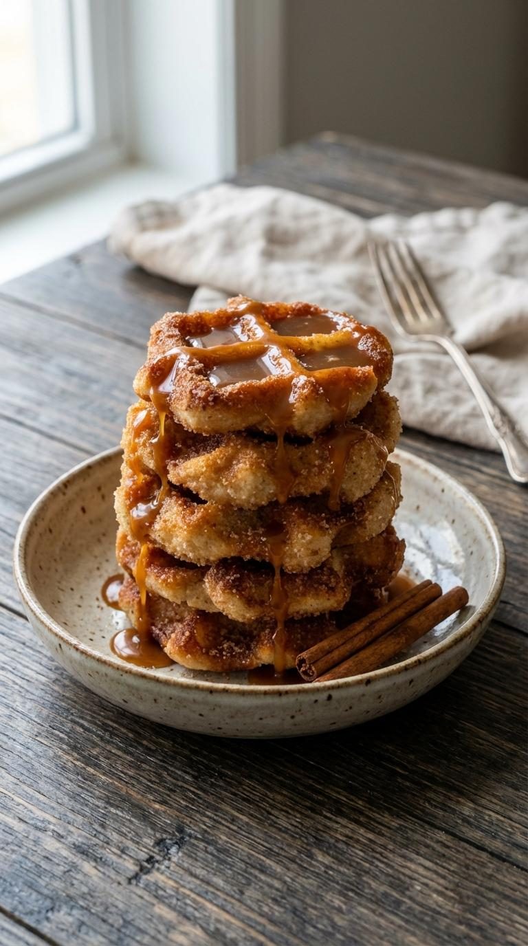 Gofry churros z cynamonem - bez garnka gorącego oleju, prosto z gofrownicy, gotowe w niecałe pół godziny