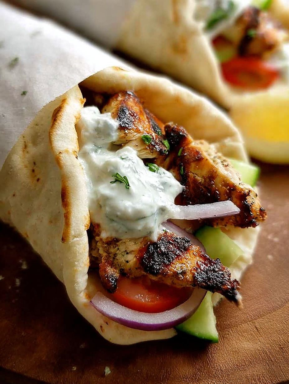 Gyros z kurczaka z domowym tzatziki - marynata z cytryny, czosnku i oregano, a mięso zostaje soczyste nawet na drugi dzień