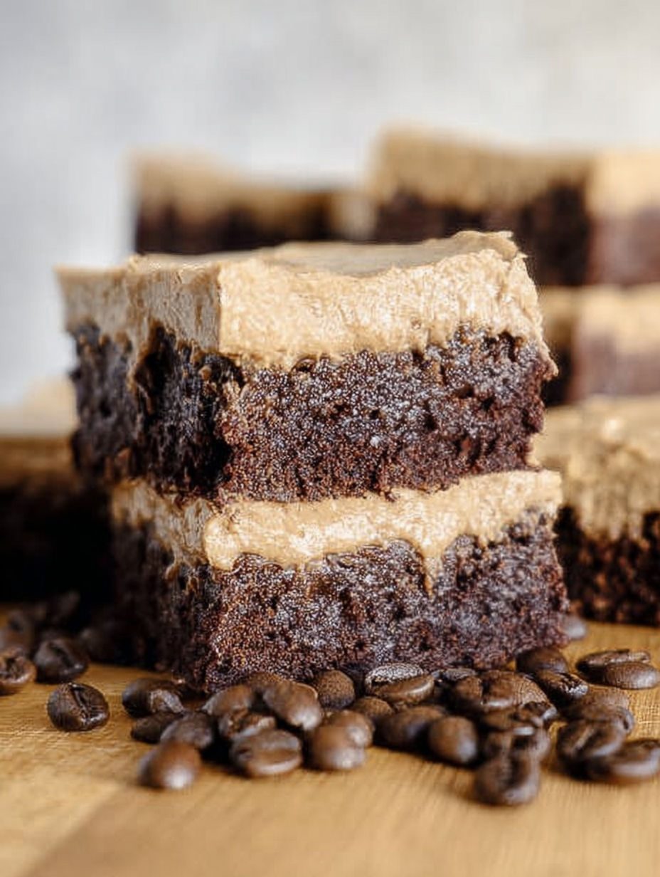 Kawowe brownie z kremem maślanym - łyżeczka kawy rozpuszczalnej robi tu więcej niż cała tabliczka czekolady