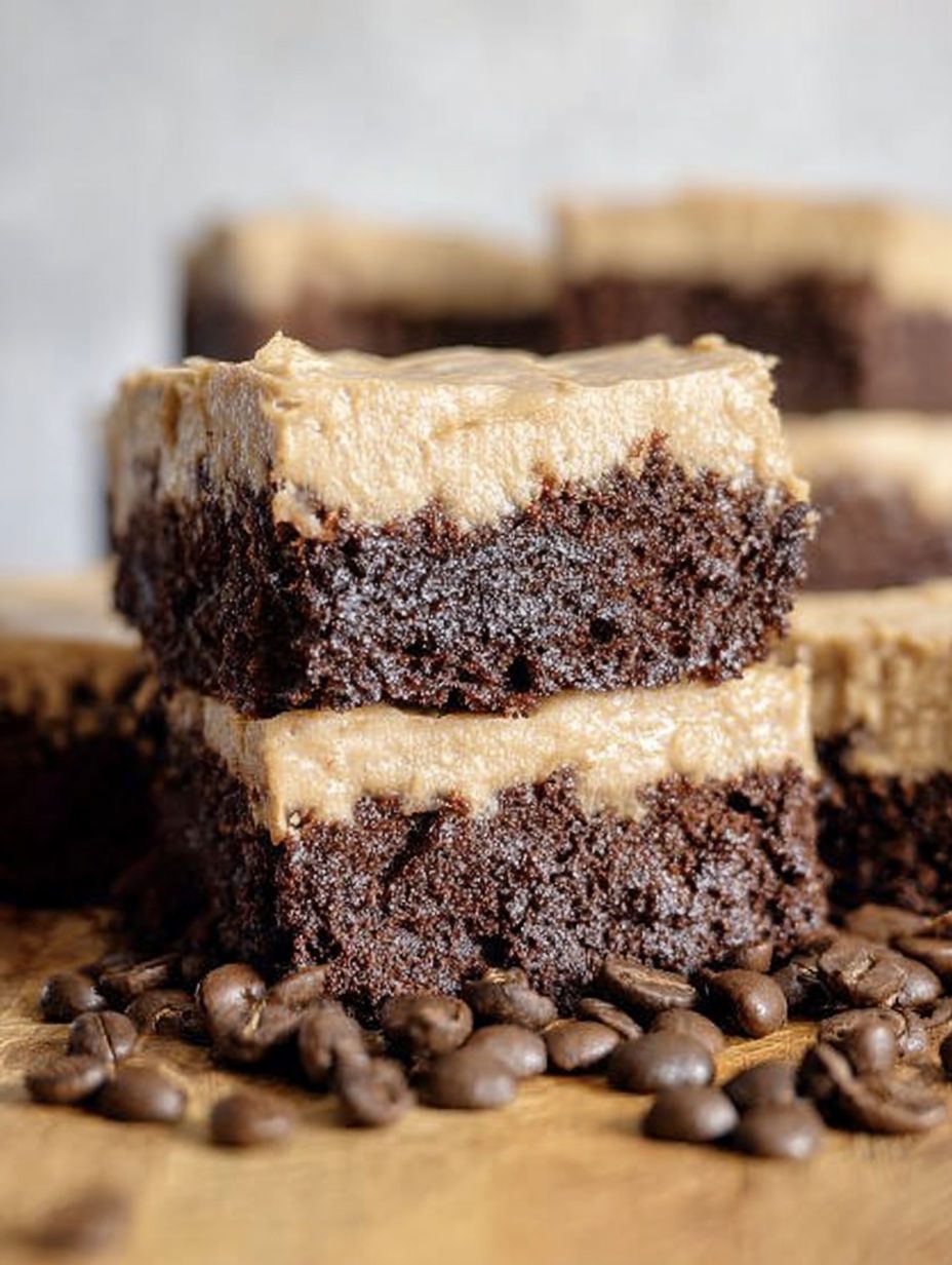 Kawowe brownie z kremem maślanym - łyżeczka kawy rozpuszczalnej robi tu więcej niż cała tabliczka czekolady