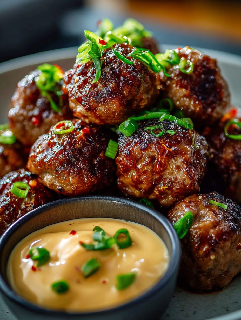 Koreańskie klopsiki w sosie gochujang - pieczone, nie smażone, a i tak schodzą prosto z blachy