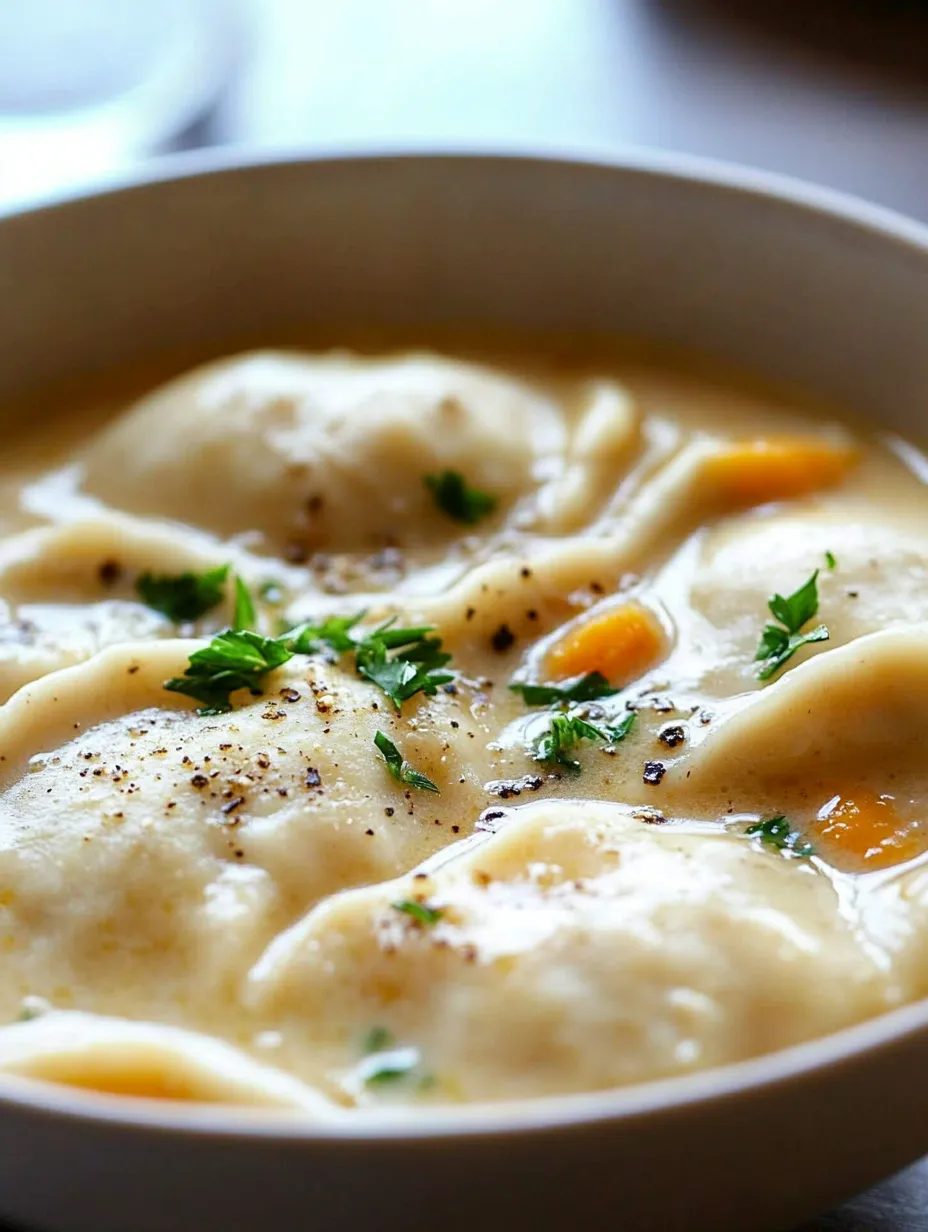 Kremowa zupa z pierogami - mrożone pierogi lecą prosto do garnka, a obiad dla sześciu stoi na stole w pół godziny