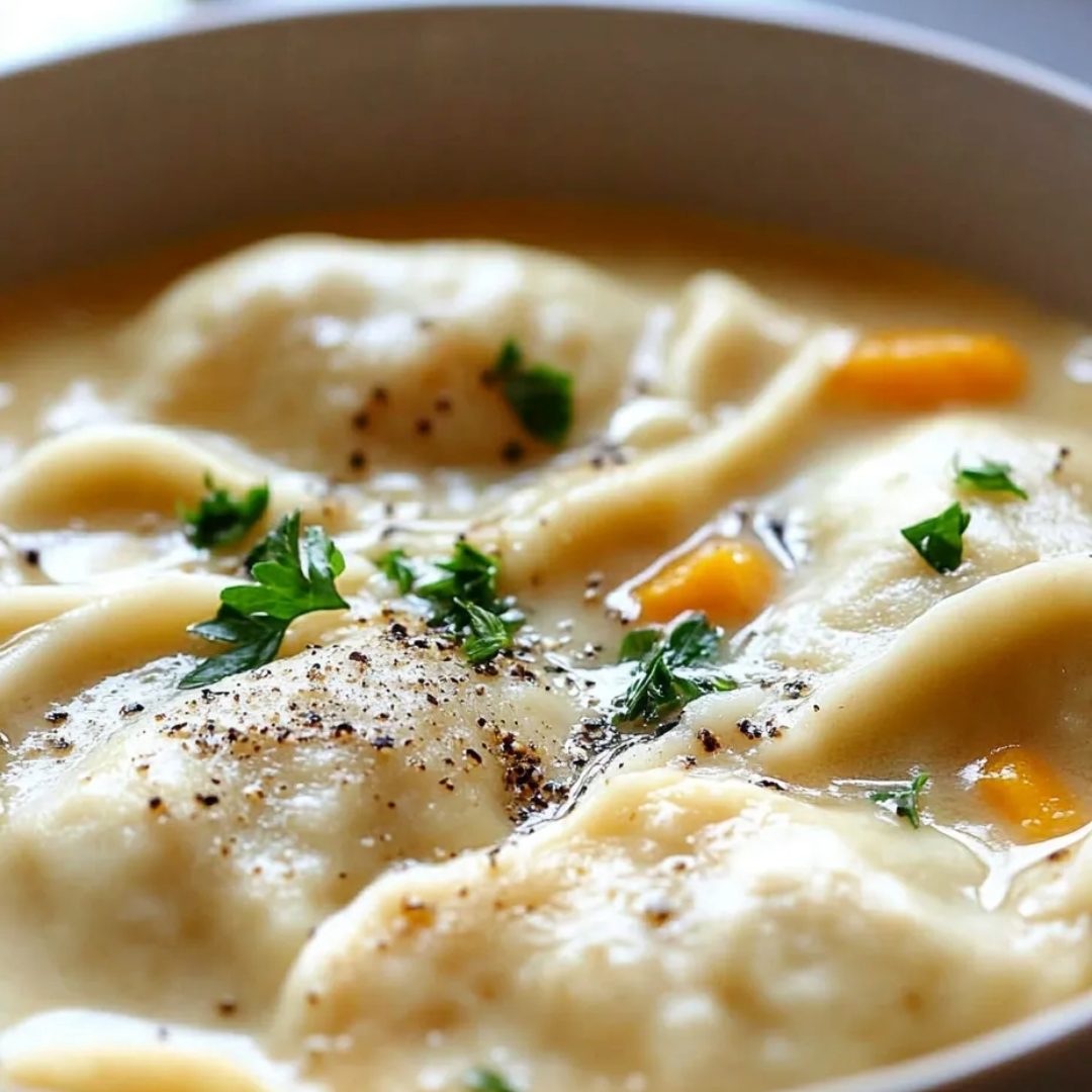 Kremowa zupa z pierogami - mrożone pierogi lecą prosto do garnka, a obiad dla sześciu stoi na stole w pół godziny