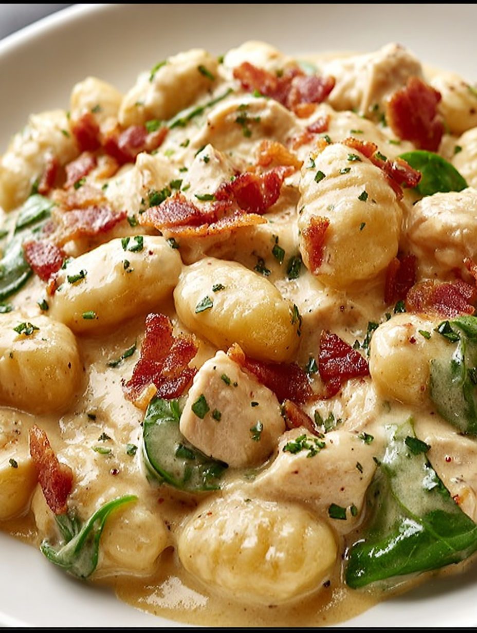 Kremowe gnocchi z kurczakiem i boczkiem - jedna patelnia, 35 minut i patelnia wraca do kuchni pusta