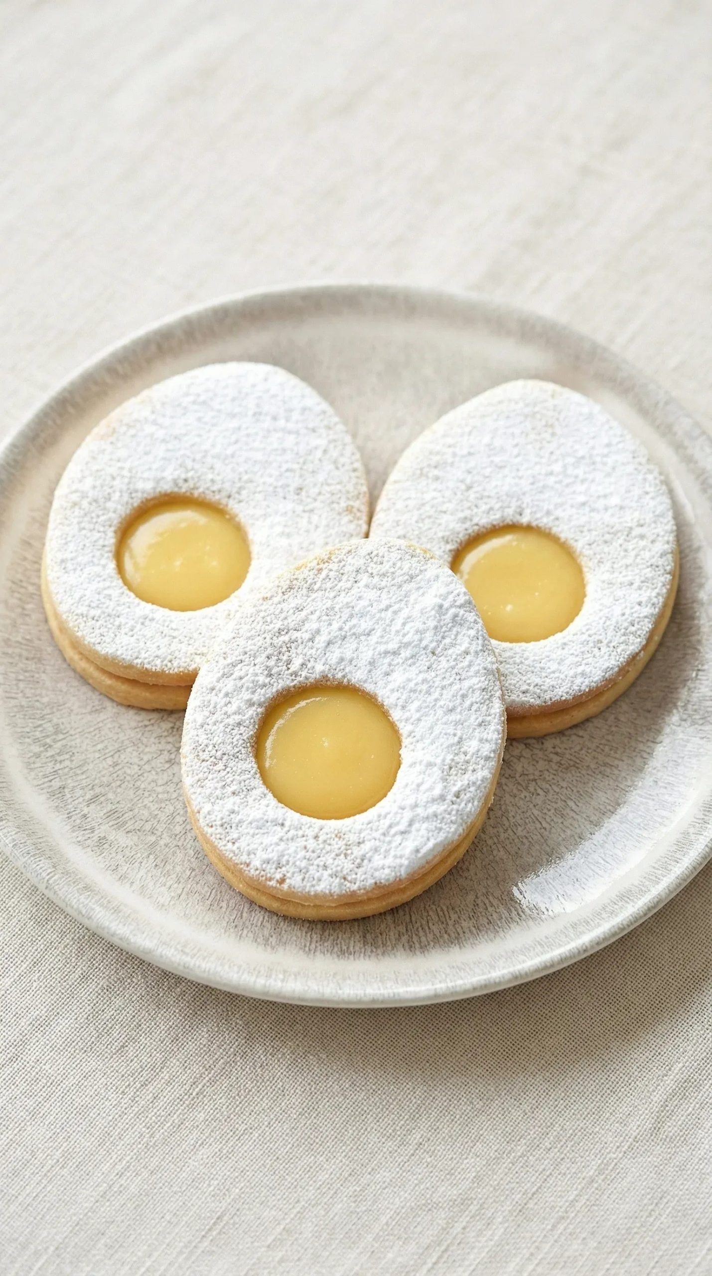 Kruche ciasteczka wielkanocne z kremem cytrynowym - w kształcie jajka, z domowym lemon curd, który nastawiam dzień wcześniej