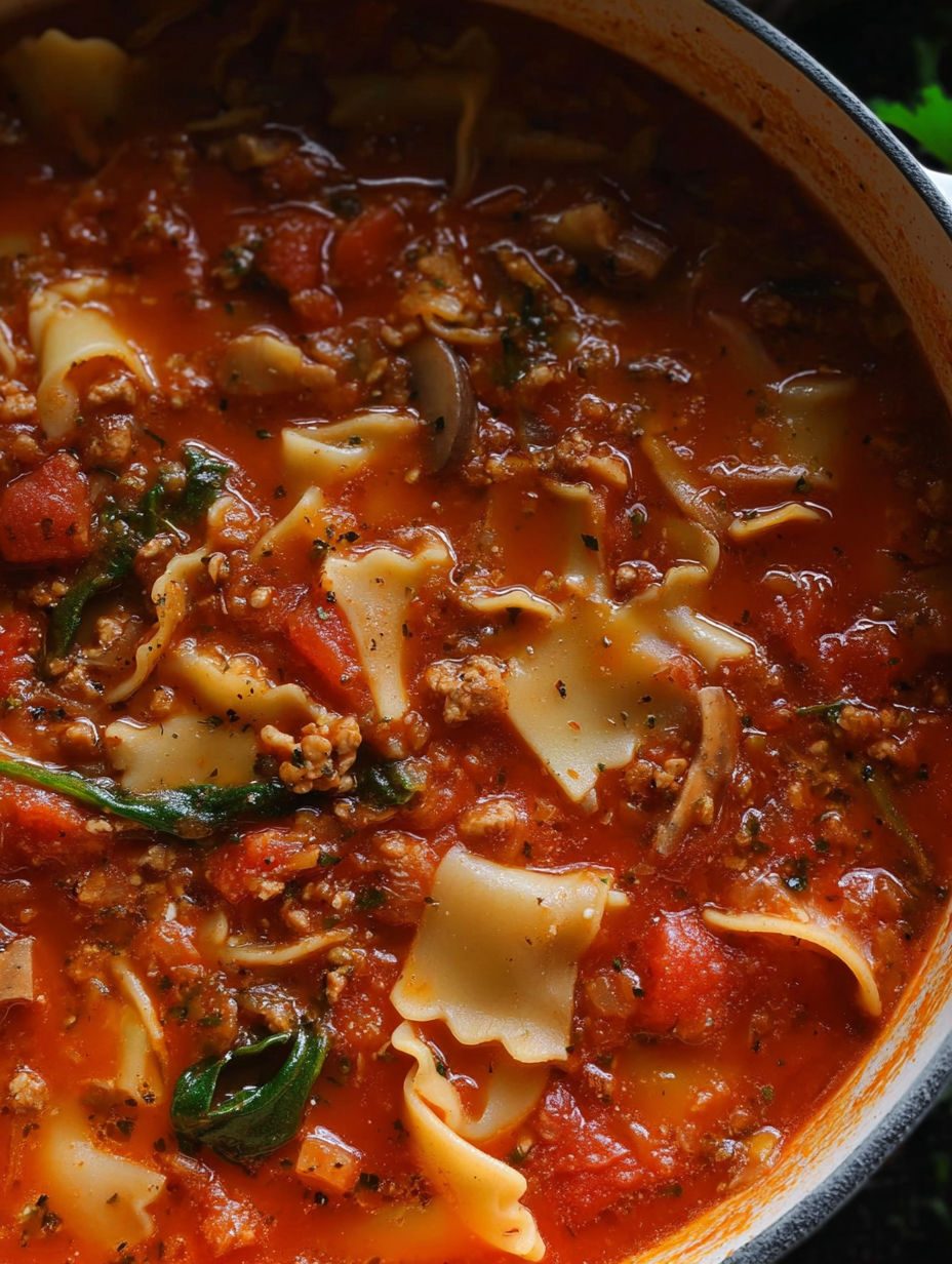 Lasagna z jednego garnka - makaron gotuje się razem z sosem, a po czterdziestu minutach stawiam całe danie na stole