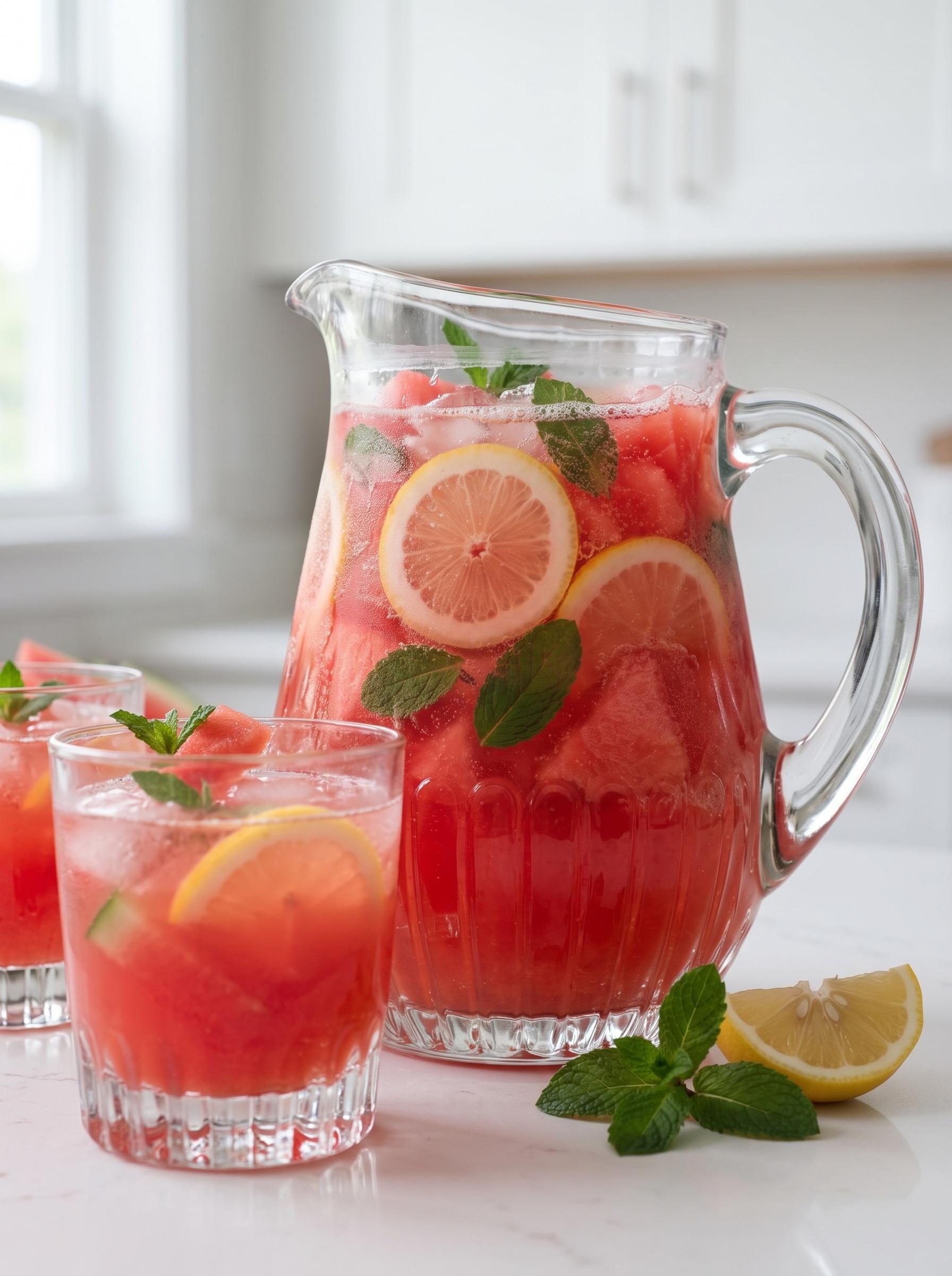 Lemoniada z arbuza z cytryną i miętą - jeden dzbanek na upalne popołudnie i nikt nie pyta o colę