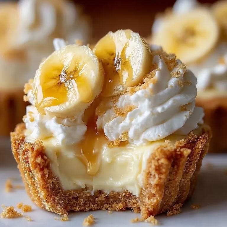 Mini banoffee w foremkach na muffiny - bez pieczenia, z bananowym kremem i kruchym spodem, gotowe w dwadzieścia minut