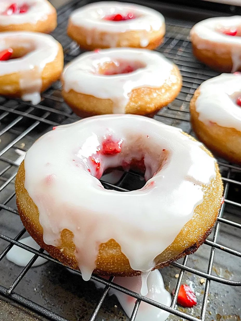 Pieczone donuty truskawkowe z maślanką - siedem minut w piekarniku i cała blacha znika przed obiadem