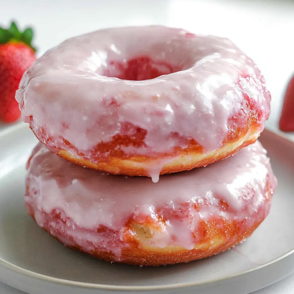 Pieczone donuty truskawkowe z maślanką - siedem minut w piekarniku i cała blacha znika przed obiadem