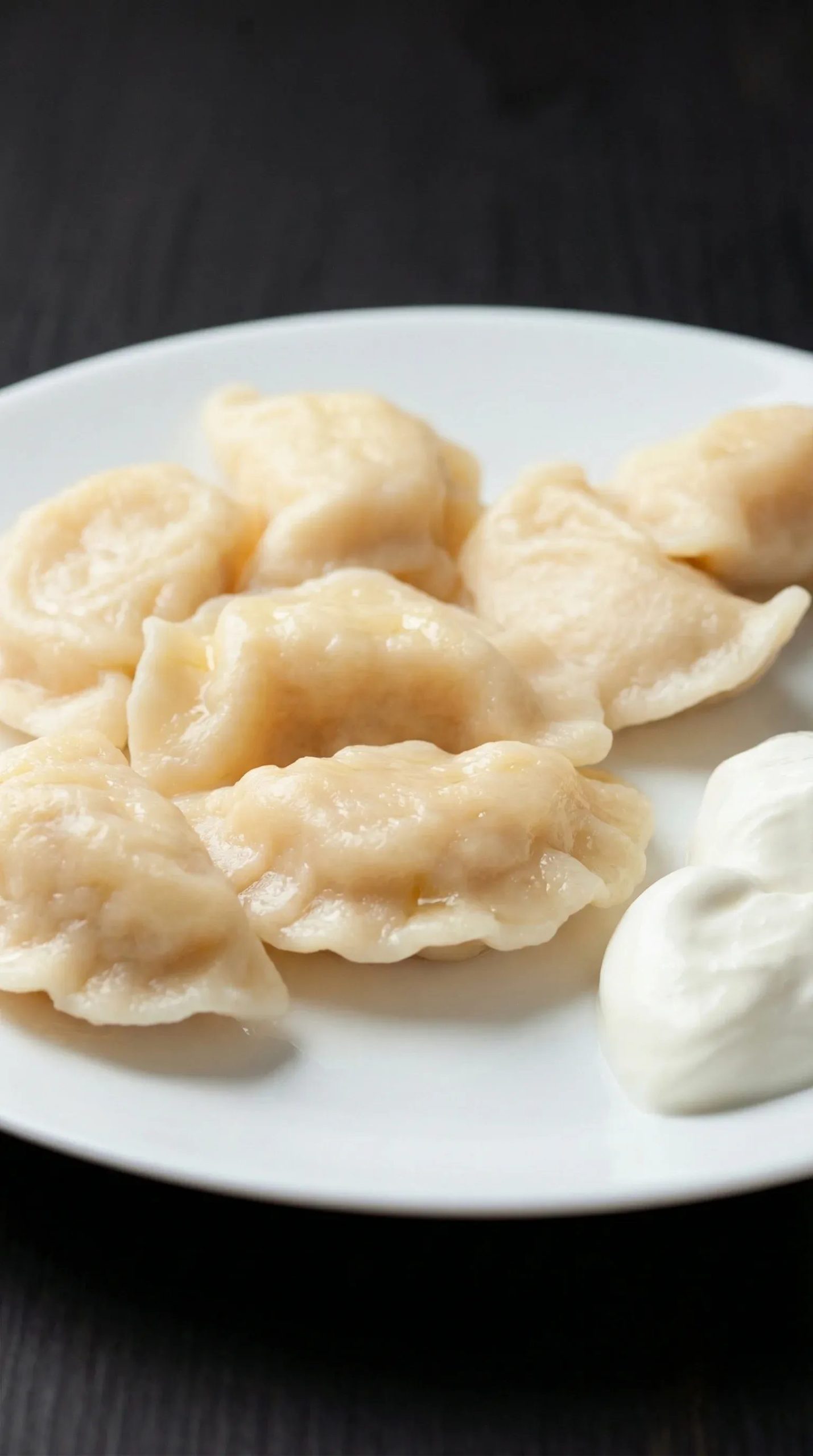 Pierogi ruskie z twarogiem i ziemniakami - ciasto zaparzane wrzątkiem, dlatego nie pęka i nie robi się gumowate