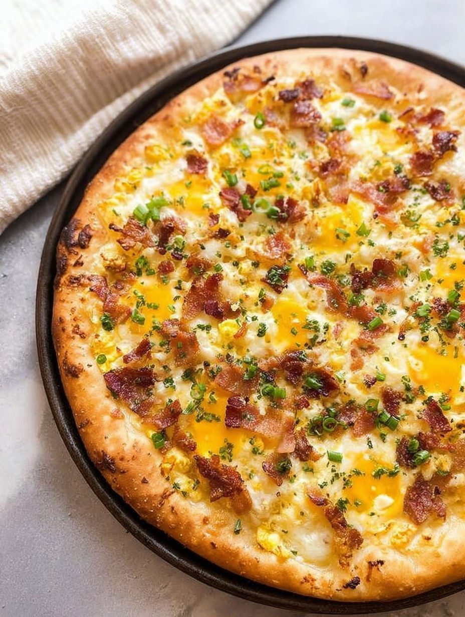 Pizza śniadaniowa z boczkiem i jajkami - na własnym cieście, znika z blachy, zanim zdążę nalać sobie kawy