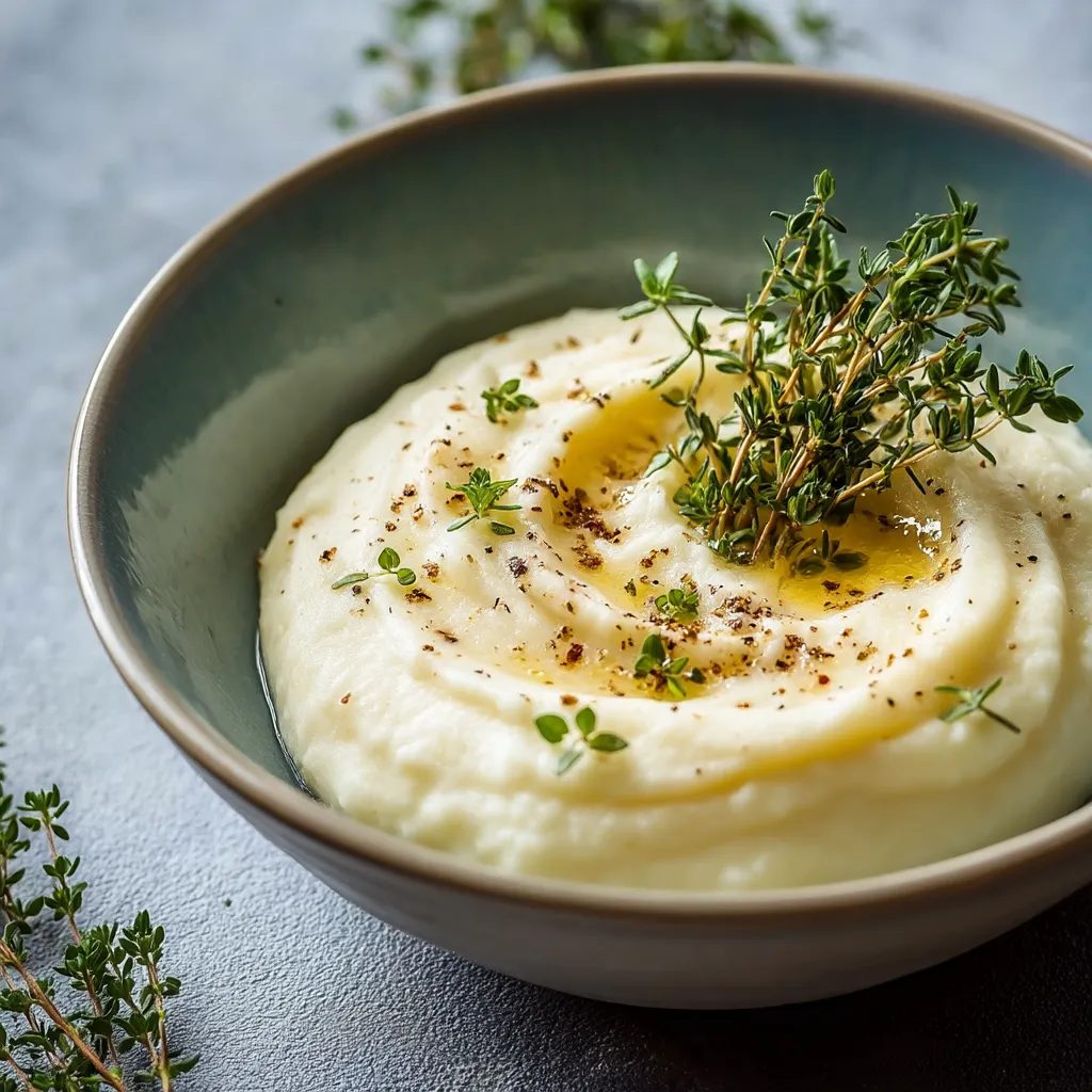 Puree z kalafiora na maśle z tymiankiem - gładkie jak krem, a talerze wracają puste szybciej niż po ziemniakach