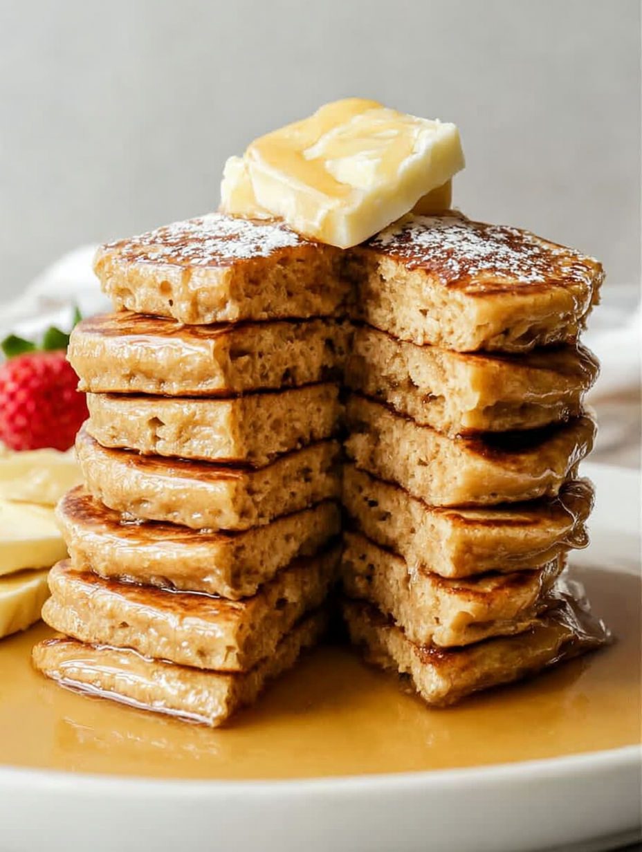 Puszyste pancakes z cynamonem i gałką muszkatołową - smażę je w niedzielne poranki, a zapach wyciąga wszystkich z łóżek