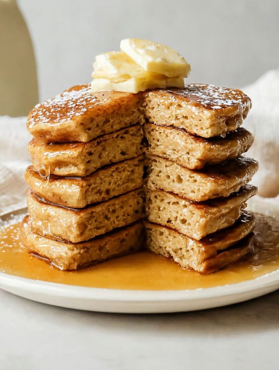 Puszyste pancakes z cynamonem i gałką muszkatołową - smażę je w niedzielne poranki, a zapach wyciąga wszystkich z łóżek