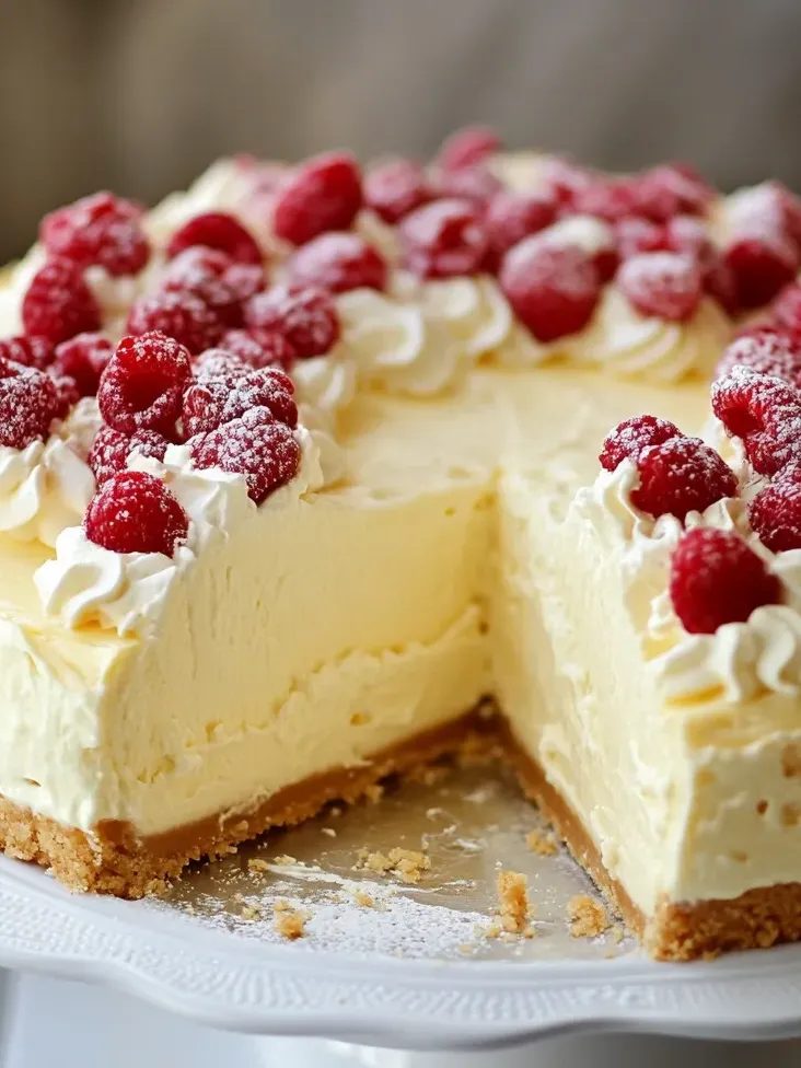 Sernik na zimno z mascarpone i malinami - bez pieczenia, na kruchych biszkoptach, robię go wieczorem i rano mam gotowy deser