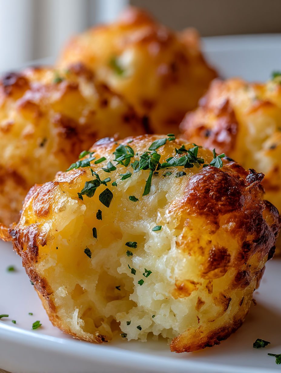 Serowe pulpeciki ziemniaczane z formy na muffinki - z wczorajszego puree, chrupiące z wierzchu i miękkie w środku