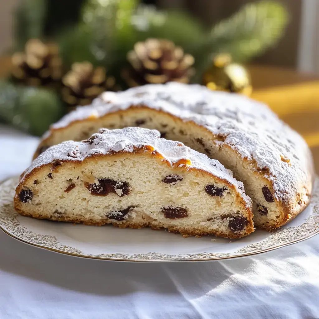 Stollen domowy z rodzynkami w rumie - piekę go tydzień przed Wigilią, bo z każdym dniem robi się lepszy