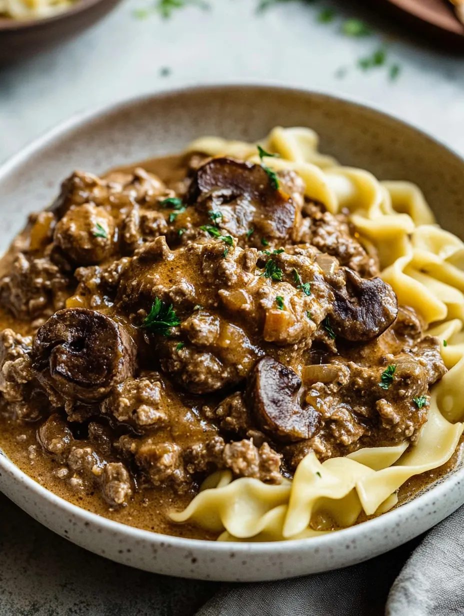 Stroganoff z mielonej wołowiny z pieczarkami - gotowy w pół godziny, a garnków do zmywania tylko dwa
