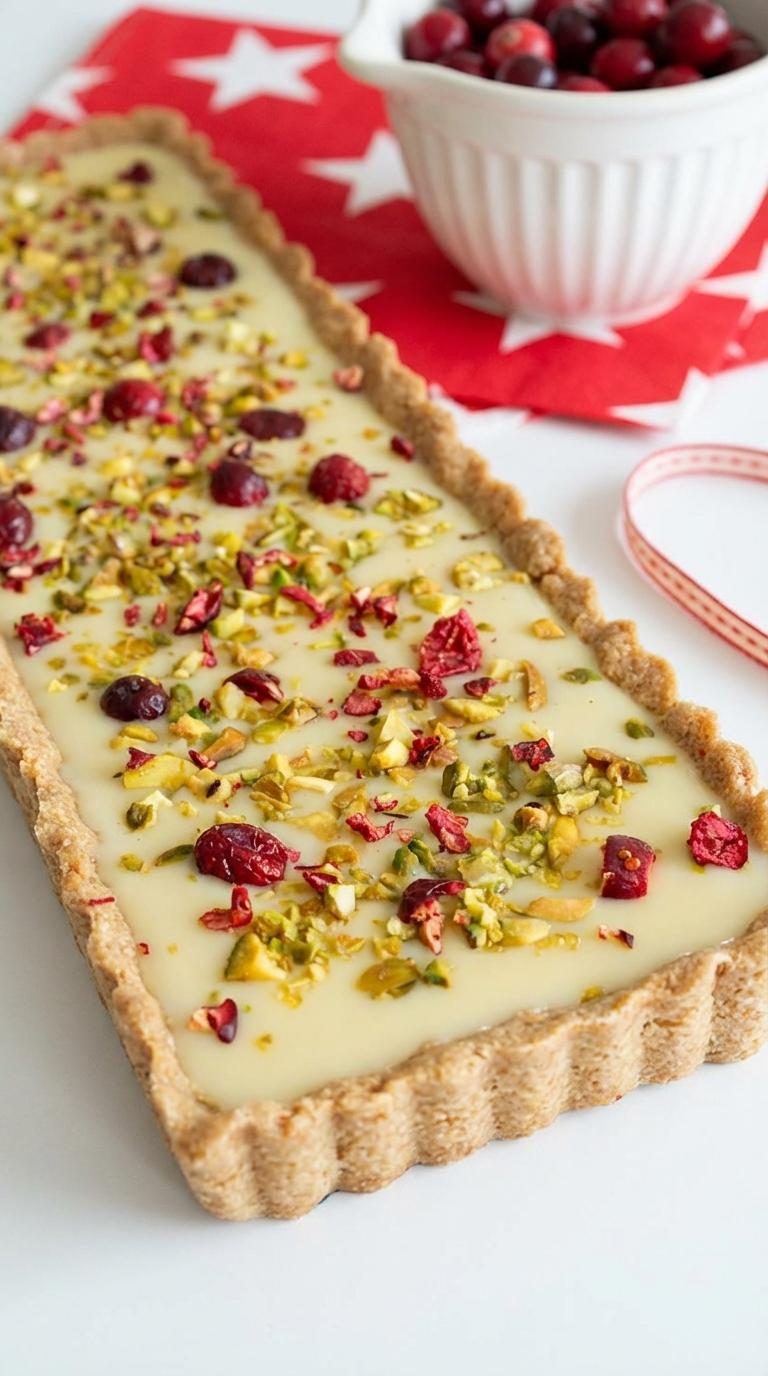 Tarta z białą czekoladą i żurawiną - krem stygnie sam, a ja mam wolne popołudnie i pół tarty zjedzone przed kolacją