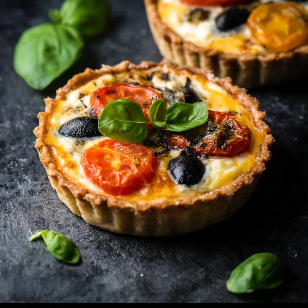 Tartaletki z mozzarellą i pomidorkami na orkiszowym spodzie - piekę je od rana, a ze stołu znikają szybciej, niż zdążę zdjąć fartuch