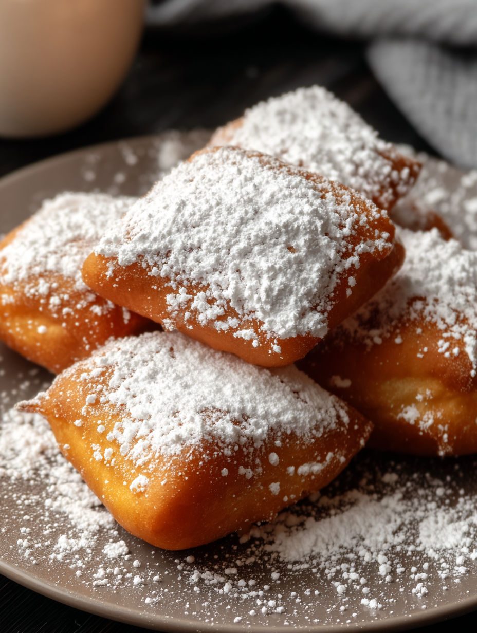Waniliowe beignets - francuskie pączki bez jajek, które nadmuchują się w oleju jak poduszki i znikają, zanim ostygną