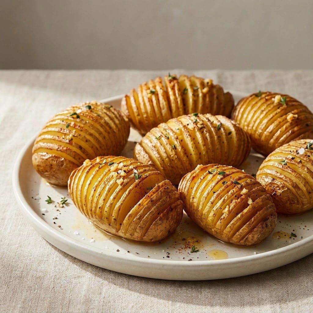 Ziemniaki hasselback pieczone w maśle z papryką i tymiankiem - chrupiące listki, miękki środek i pusta blacha po kwadransie